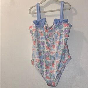 Colorful Animal Print Swimsuit